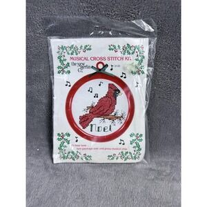 New Berlin Co Musical Cross Stitch Kit 3135 Noel Cardinal Ornament Christmas USA